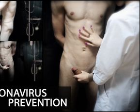 Coronavirus Prevention - Nurse Rubs a Cock